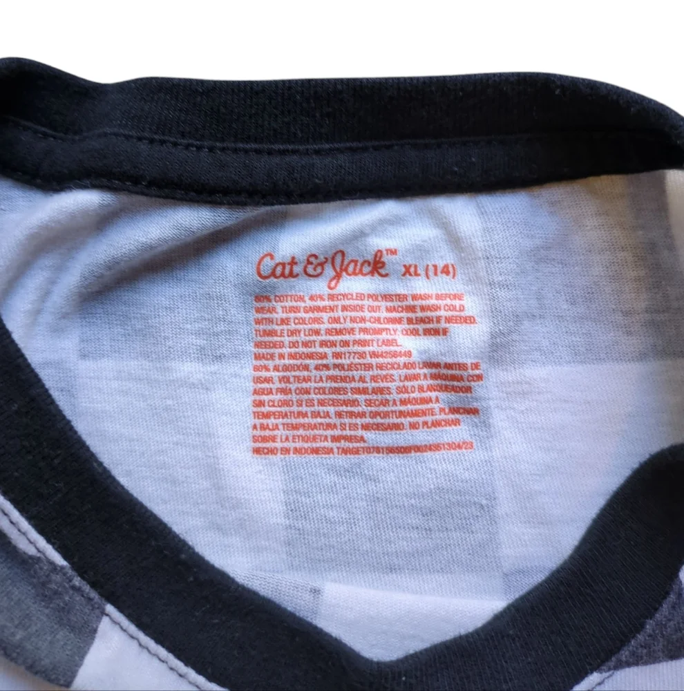 Bundle: 4 Cat & Jack T-shirts, Tie-dye, Striped, Checkered XL 14-16 Short Sleeve - Picture 9 of 12